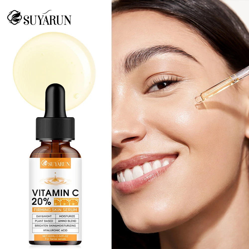SUYARUN Retinol Aloe Vitamin C Firming Serum - Anti-Aging Face Moisturizer, Brightening, Wrinkle Reduction, Skin Tightening. Peaceful Pleasures Health and Wellness