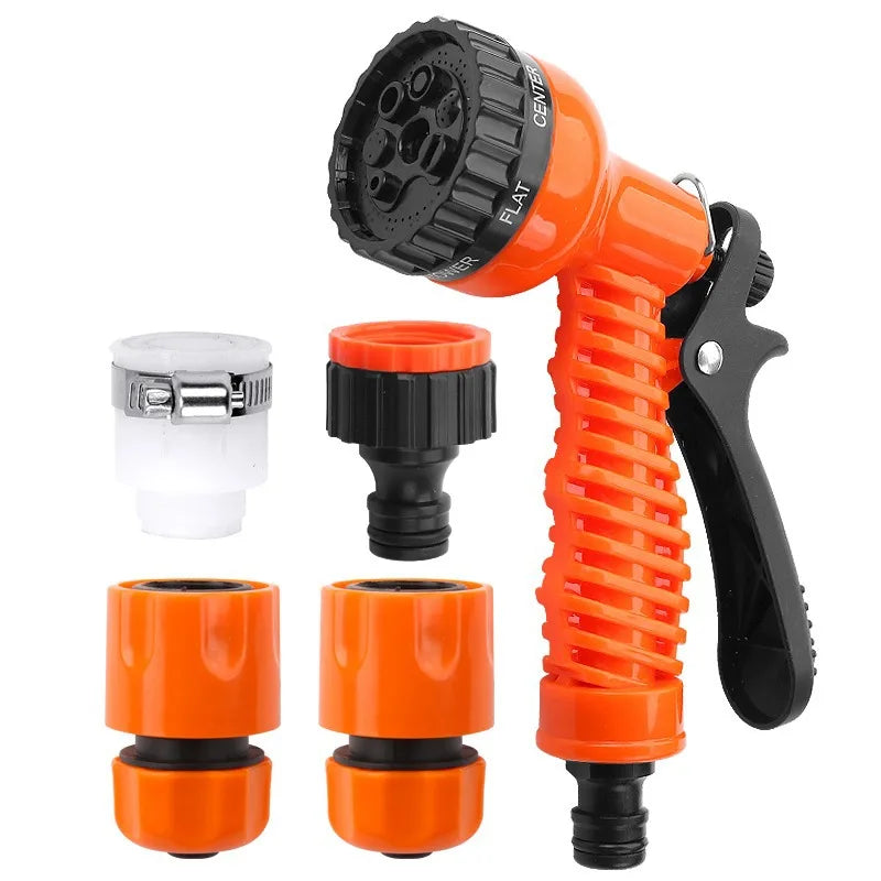 8-Mode High Pressure Garden Spray Gun & Adjustable Hose Nozzle Garden Hose Nozzle Peaceful Pleasures Health and Wellness With connector A