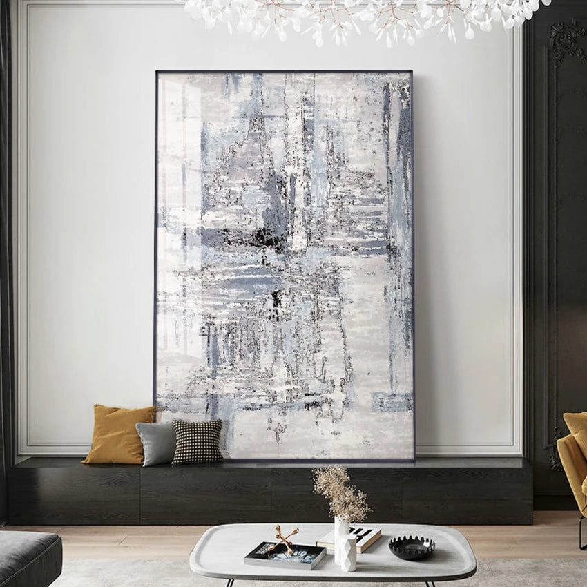 Nordic Abstract Oil Painting Handmade Canvas Decorative Mural Frameless Acrylic Hanging Image For LivingRoom Bedroom Aisle Porch Peaceful Pleasures Health and Wellness