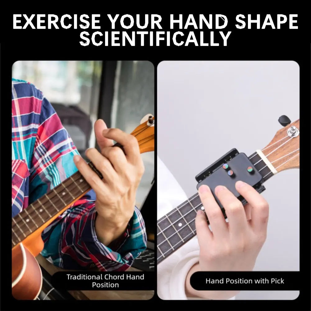 Ukuleles Chord Trainers With 7 Chords Portable One-Touch Chords Presser Professional Beginner Practice Tools Assistant Device Peaceful Pleasures Health and Wellness