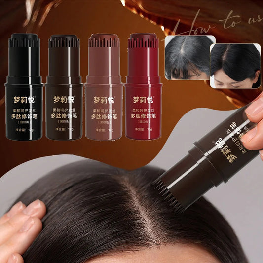Temporary Hair Color Brush | 4 Shades Waterproof Root Touch-Up Temporary Hair Color Peaceful Pleasures Health and Wellness