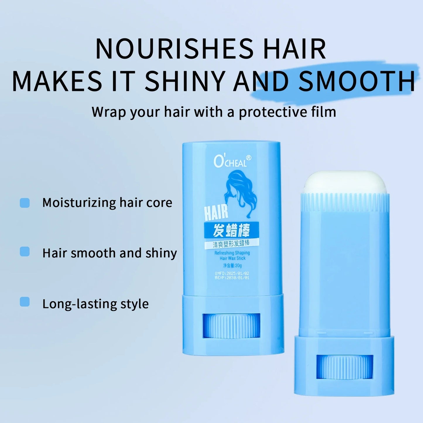 O'Cheal Anti-Frizz Hair Wax Stick | Smooth, Non-Greasy Hold