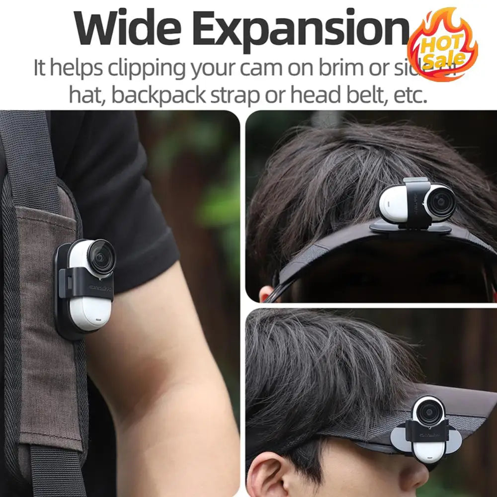 360° Hat Clip Mount for Insta360 GO 3 & GO 3S | Cap Holder