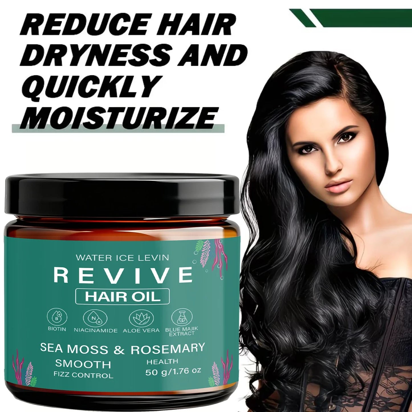 Sea Moss & Rosemary Hair Oil – Biotin, Keratin & Caffeine