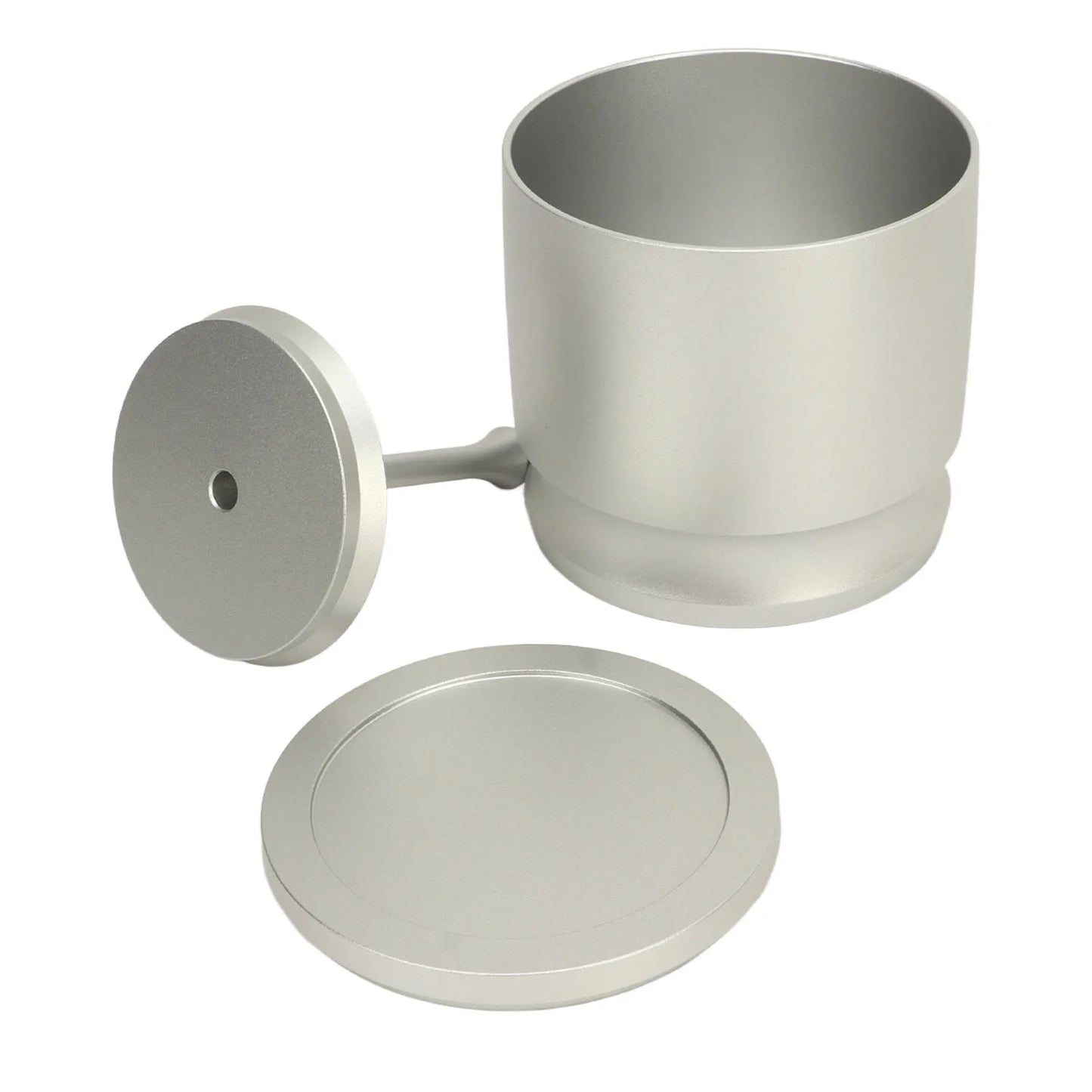 Coffee Supplies Coffee Dosing Cup Dosing Rings Press Aluminum Alloy Anti Flying Coffee Powder Picker Coffee Making Supplies 58mm Peaceful Pleasures Health and Wellness Silver