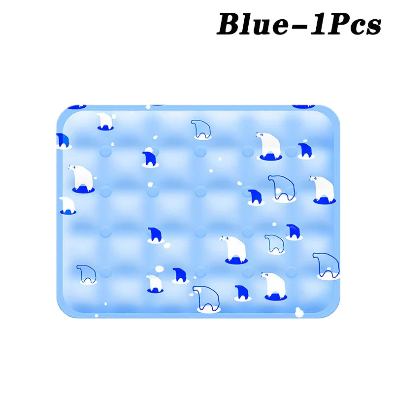 Pet Cooling Mat for Dogs & Cats – Ice Silk Non-Slip Summer Bed