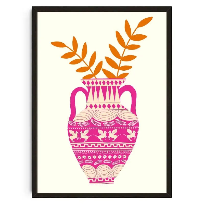 (1pc frameless)Pink Flower Market Vase Floral Plant Cute Wall Art Canvas Painting Nordic Posters And Prints Wall Picture For Peaceful Pleasures Health and Wellness 18 20x30cm Unframed