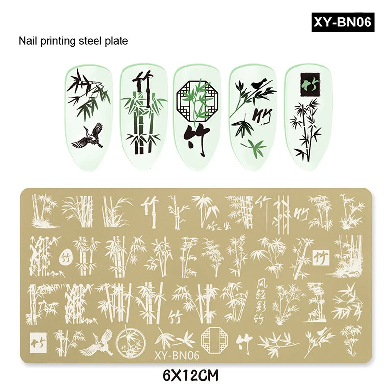 Nail Stamping Plates 12x6cm – Butterfly Flower Bowknot Designs
