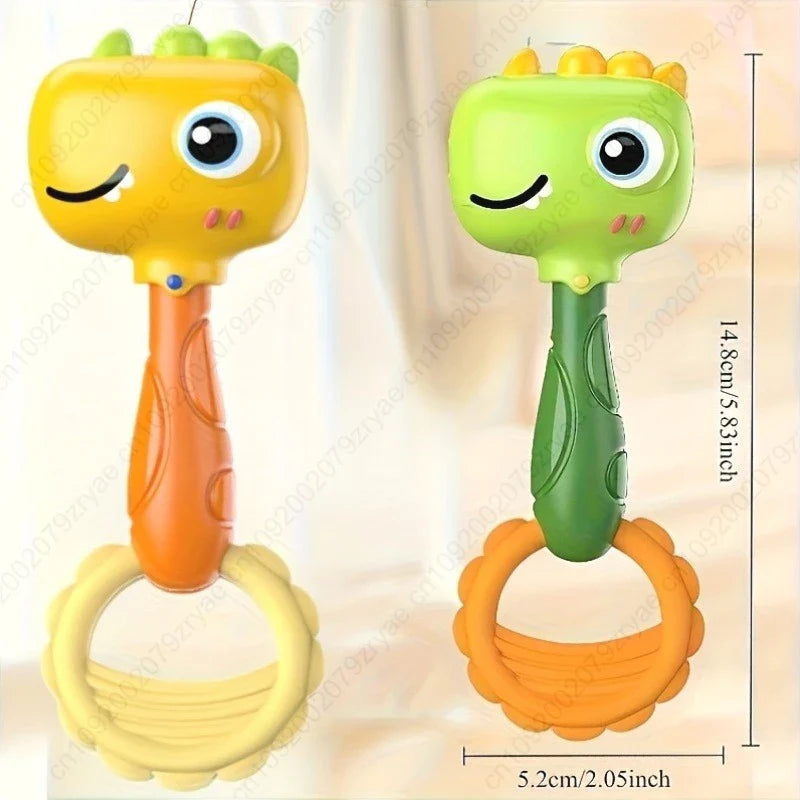Baby Dinosaur Sensory Rattle – Non-Toxic Crinkle Sound Toy