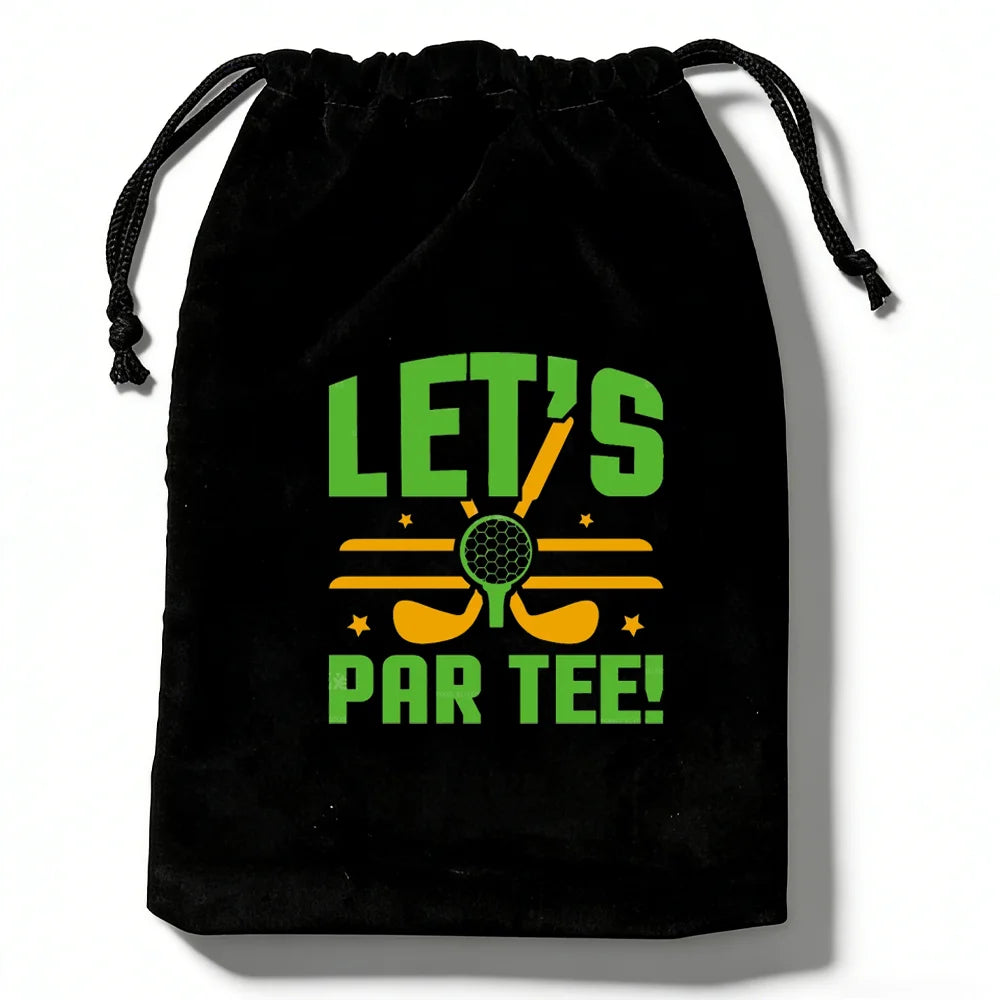 5-Pack Golf Velvet Drawstring Gift Bags 5x7" | Party Favors