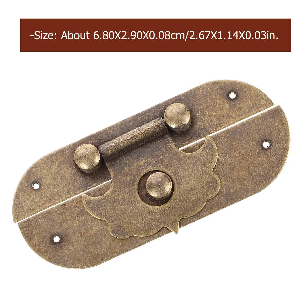 Copper Jewelry Box Buckle Latch Vintage for Wooden Case Suitcase Cabinet Jewelry Boxes Buckle Peaceful Pleasures Health and Wellness Olive Green