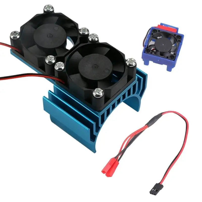 RC Car Aluminum Double Fan Cooling System 2000RPM | 1/10 Scale
