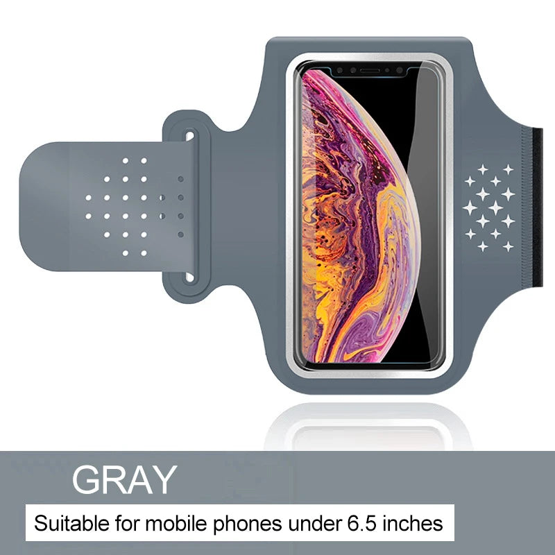 cell phone armband for running racing accessories Sport bag women sports bag for mobile phone pouch arm cell phone holder Peaceful Pleasures Health and Wellness Gray