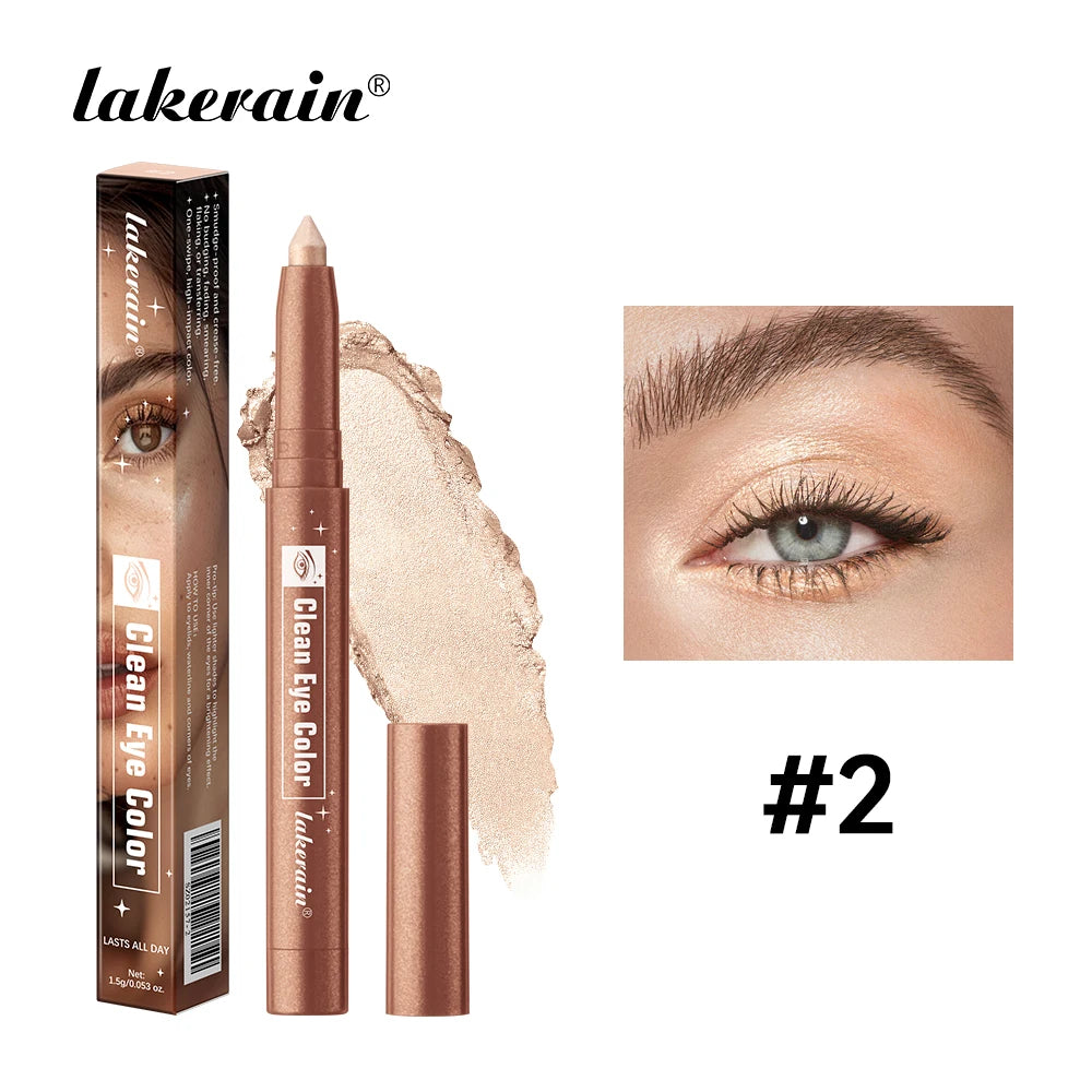 12Colors Metallic Eyeshadow Pencil Glitter Silkworm Liner Pen Highlighter Long Lasting Gold Blue Cream Eye Shadow Stick Makeup Peaceful Pleasures Health and Wellness 2