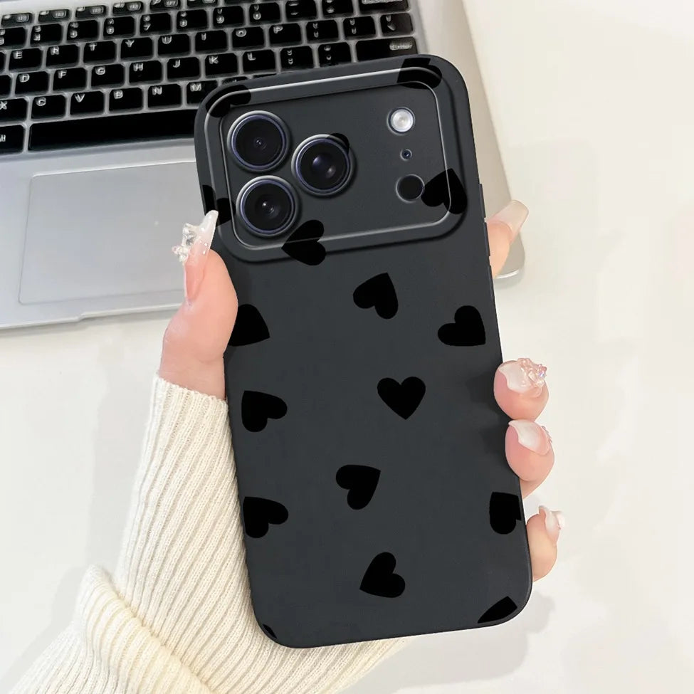 iPhone 17 Pro Silicone Case | Cute Kawaii Floral Painted Cover