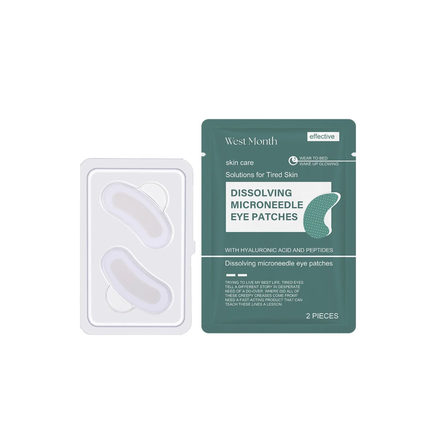 Microneedle Eye Patches – Hyaluronic Acid, Dark Circles & Wrinkles Peaceful Pleasures Health and Wellness 2pieces