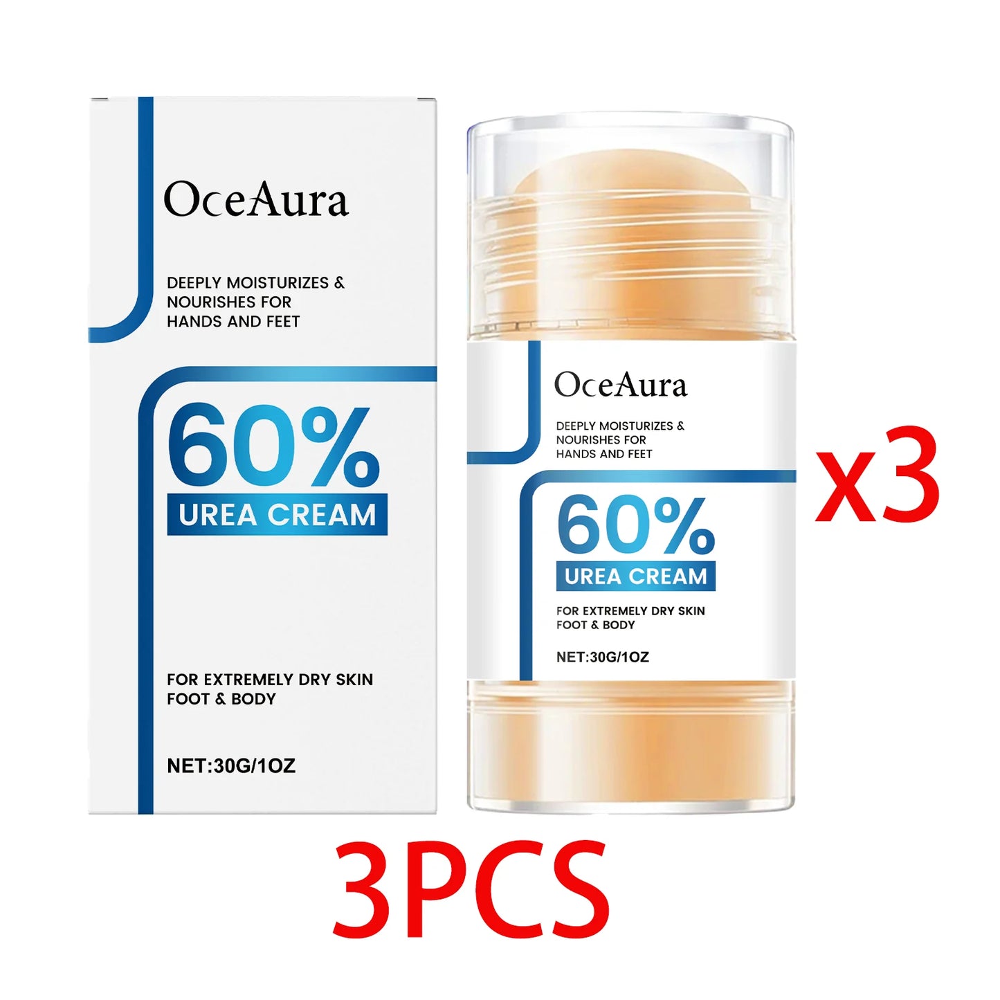 OceAura 60% Urea Foot Cream Stick | Heel & Dry Skin Care