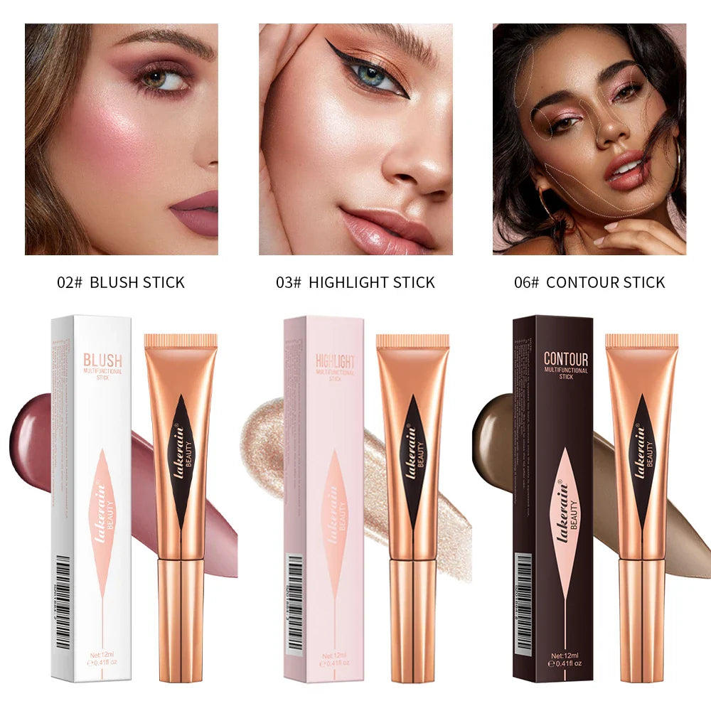 3-in-1 Bronzer Blush & Highlighter Contour Wand Stick