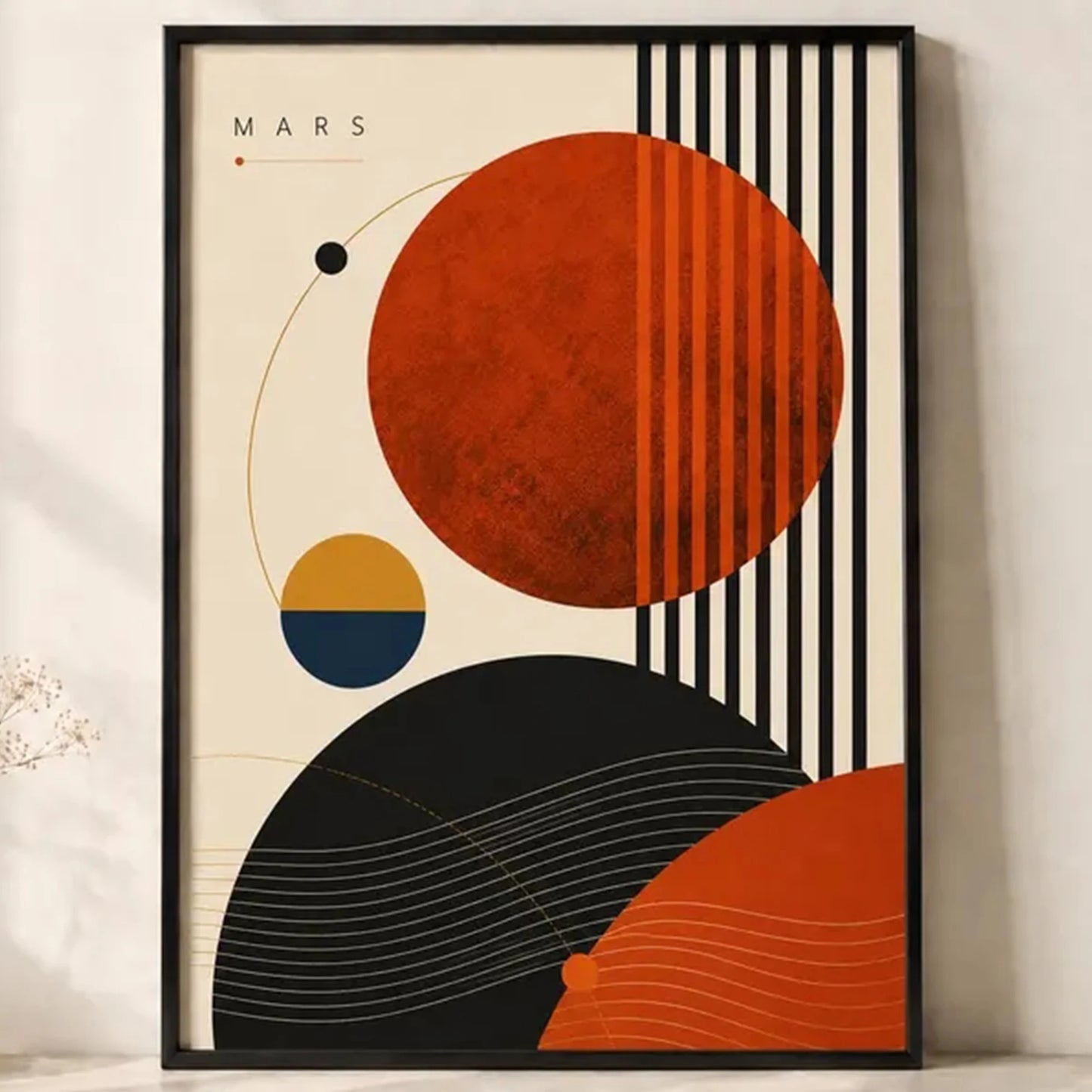 3-Piece Abstract Space Planet Canvas Wall Art Print Set