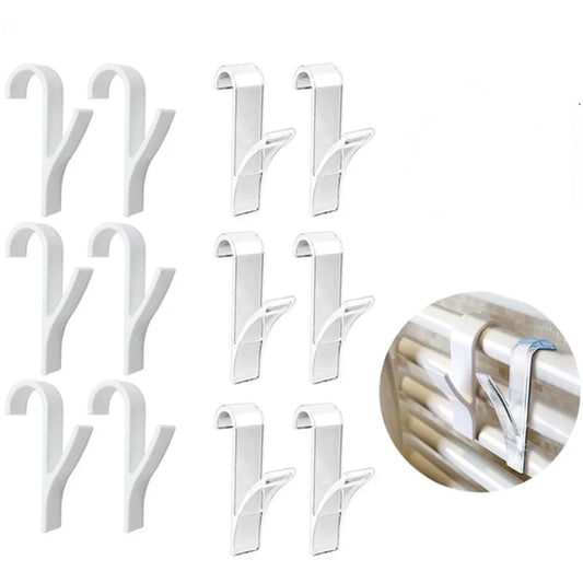 Storage Kitchen Racks Hook Clothes Home and Decoration Clear Bathroom Rail Clips Hanger Heated White Radiator Towel 2/4/6/10Pcs Peaceful Pleasures Health and Wellness