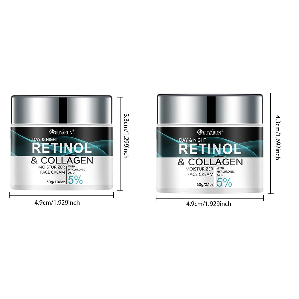 SUYARUN Retinol & Collagen Face Cream - Anti-Aging Moisturizer for Deep Hydration, Firming & Youthful Glow. Peaceful Pleasures Health and Wellness