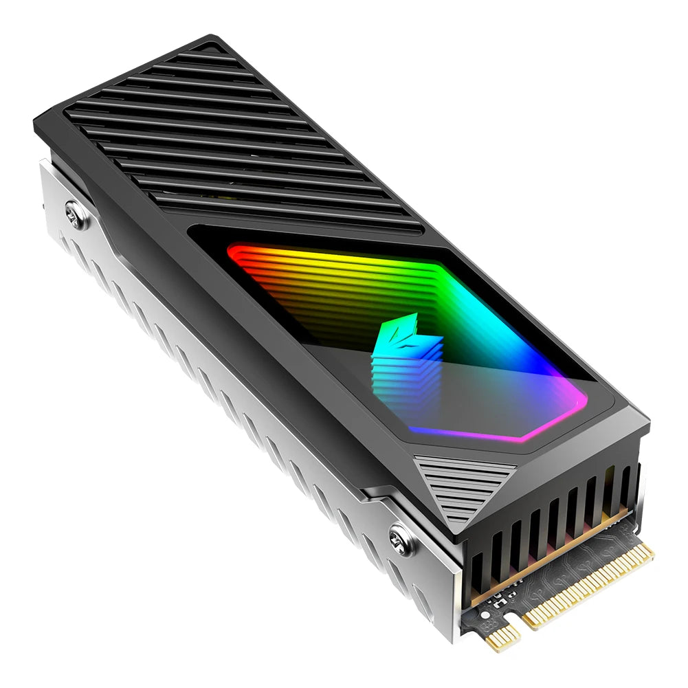 M.2 2280 SSD Heatsink Heat Sink Cooler with Thermal Silicone Pad 5V 3 Pin ARGB SSD Cooler Built-in Fan M.2 Radiator for M.2 2280 Peaceful Pleasures Health and Wellness black