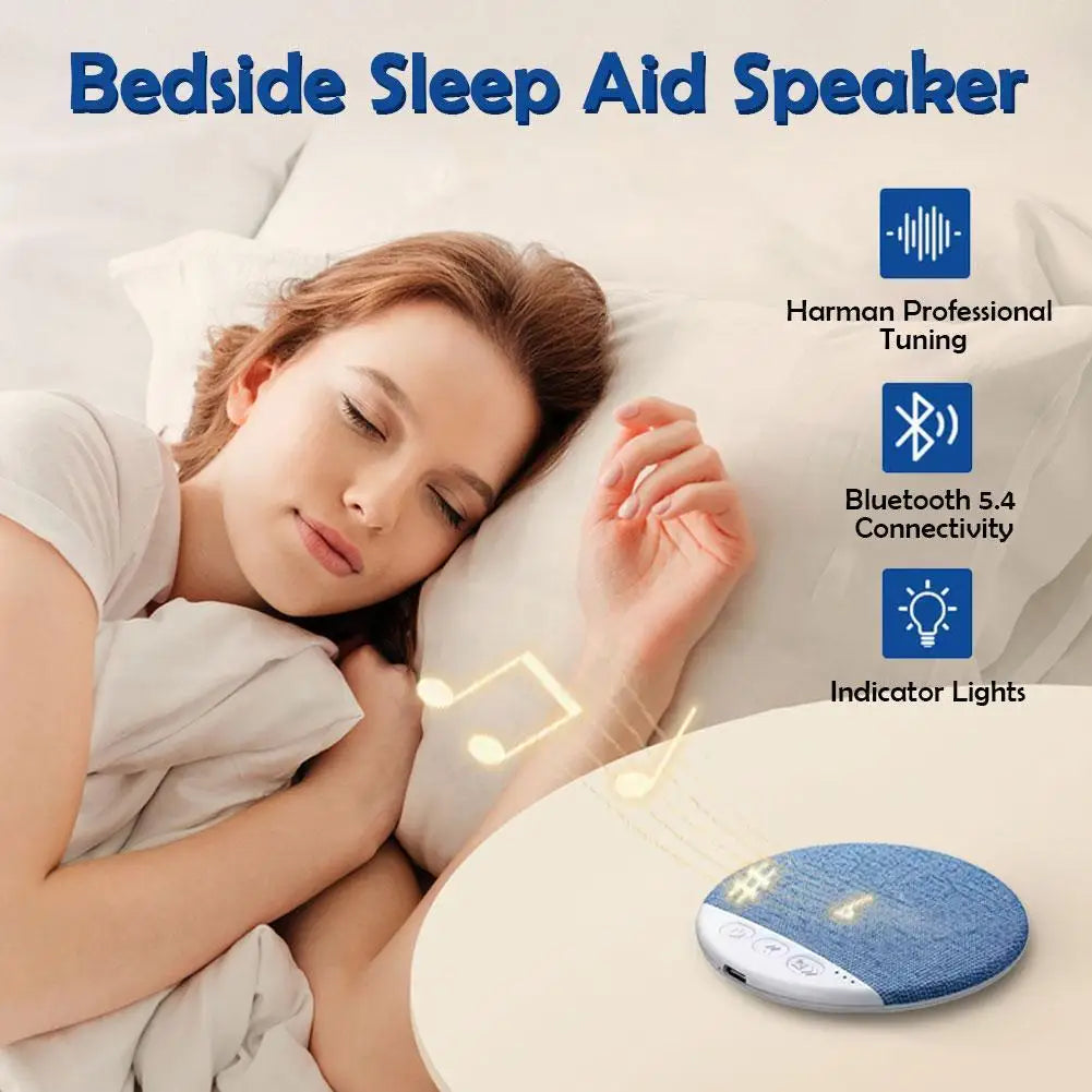 Bluetooth Pillow Speaker – White Noise, Sleep Timer, 9D Stereo
