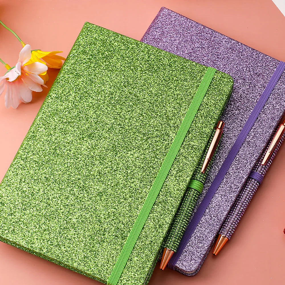 A6 Sparkling Pink Strap Handheld Notebook Creative Personalized