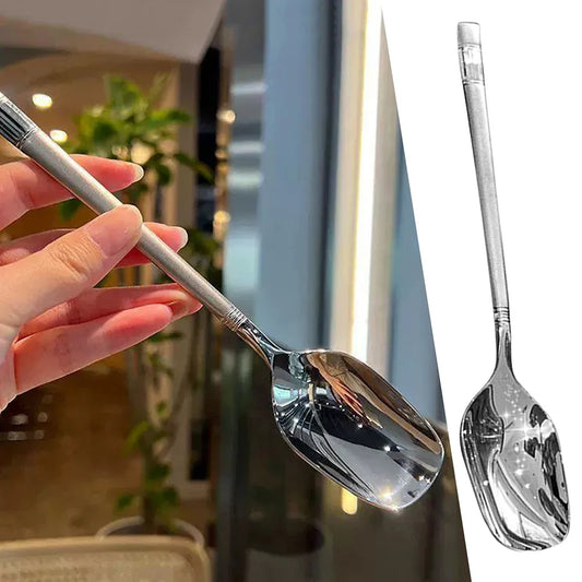 304 Stainless Steel Korean Soup Spoons – Squared Head Set of 5 Korean Soup Spoons Oasis Select Default Title