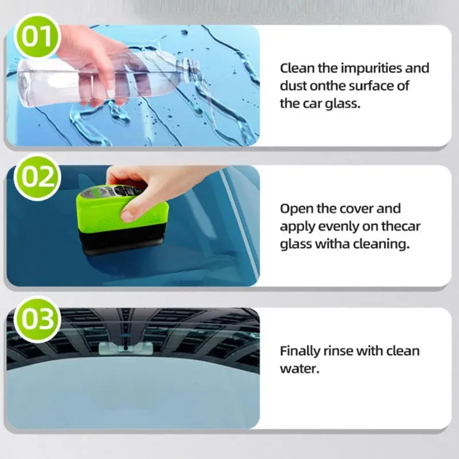Car Windshield Oil Film Remover Sponge Cleaning Brush