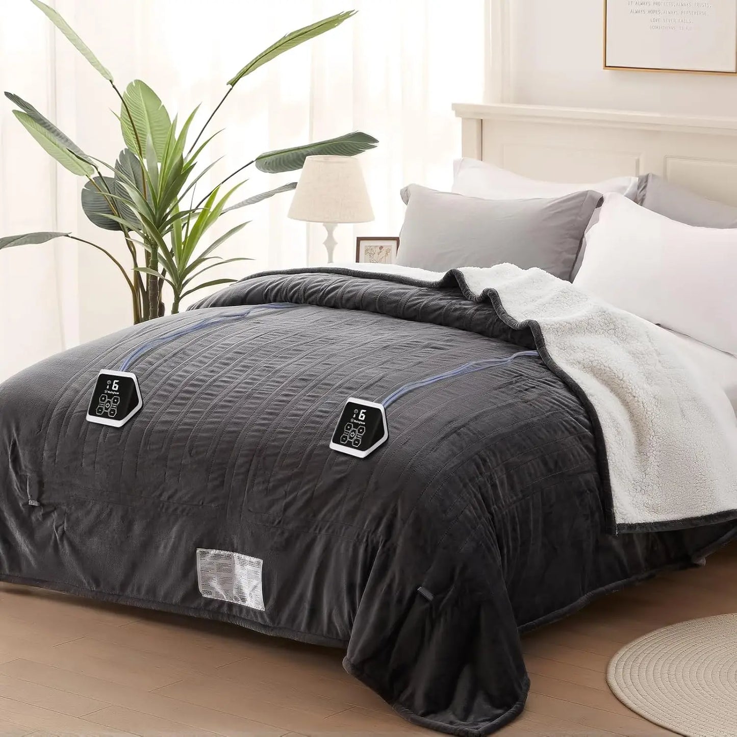 Queen Electric Heated Blanket – 10 Heat Levels, 84x90" Peaceful Pleasures Health and Wellness