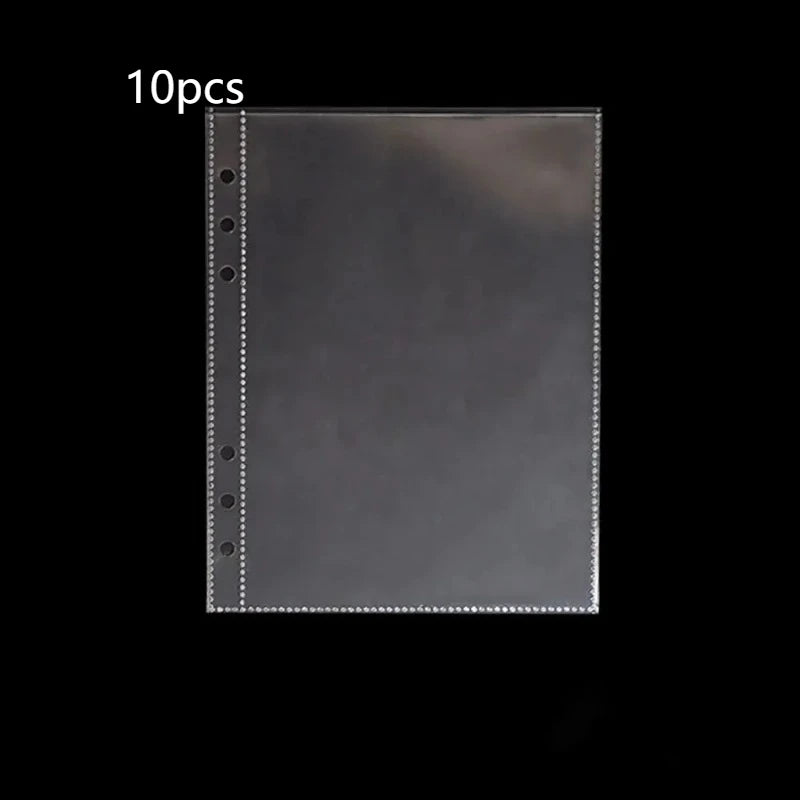 A5 Transparent Photo Album Sleeves 10pcs – 6-Hole Photocard Refill