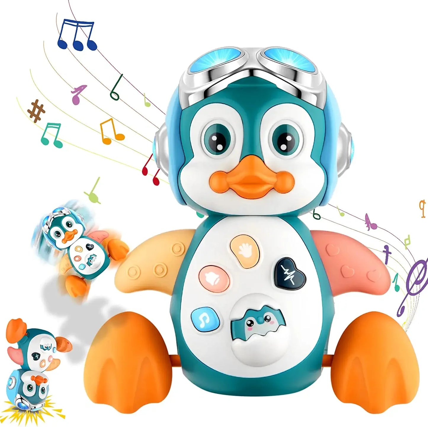 Baby Crawling Toys Musical Penguin Infant Moving Walking Dancing