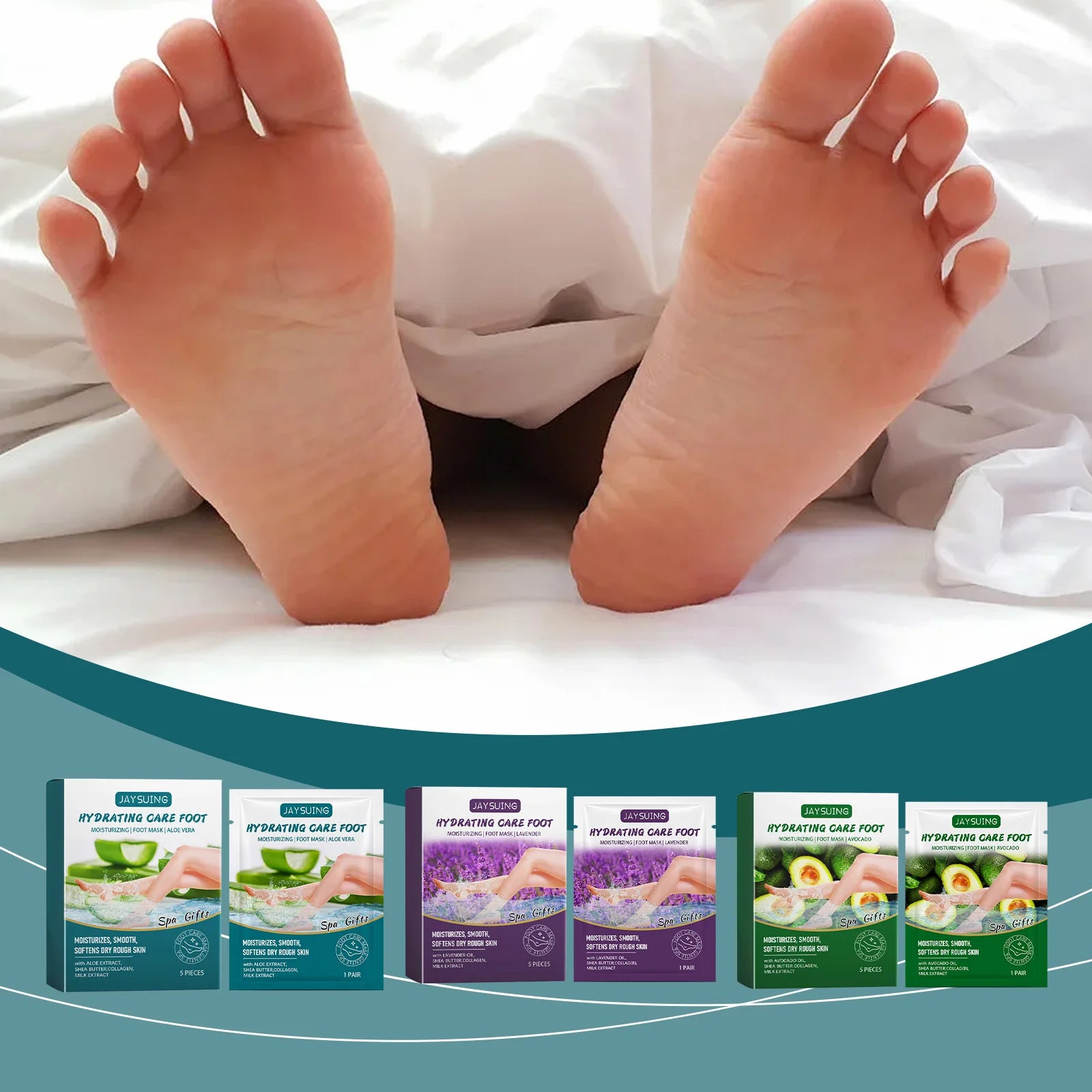 Exfoliating Foot Mask Anti Cracked Remove Dead Skin Heel Calluses Enhances Elasticity Moisturize Brighten Soften Feet Skin Care Peaceful Pleasures Health and Wellness