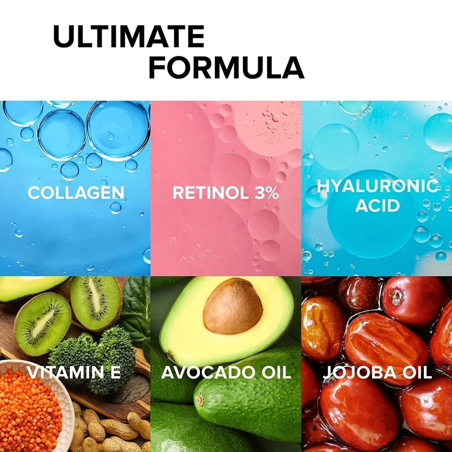Collagen Cream for Face with Retinol and Hyaluronic Acid Peaceful Pleasures Health and Wellness