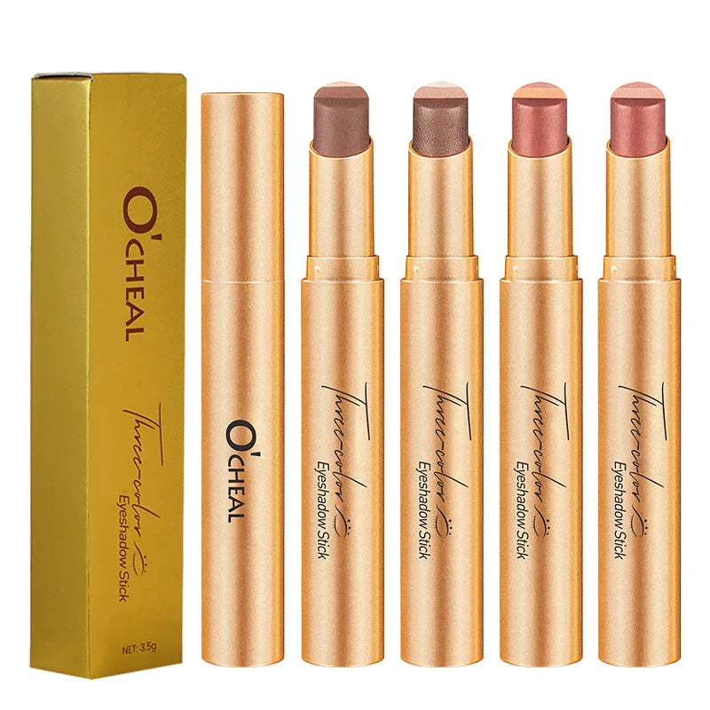 O'CHEAL 3-Color Gradient Glitter Eye Shadow Stick – Waterproof