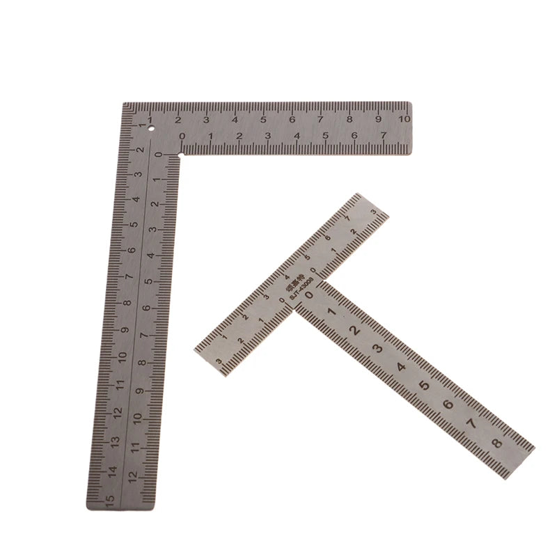 Mini T/L Square Ruler – Stainless Steel 90° Measuring Layout Tool