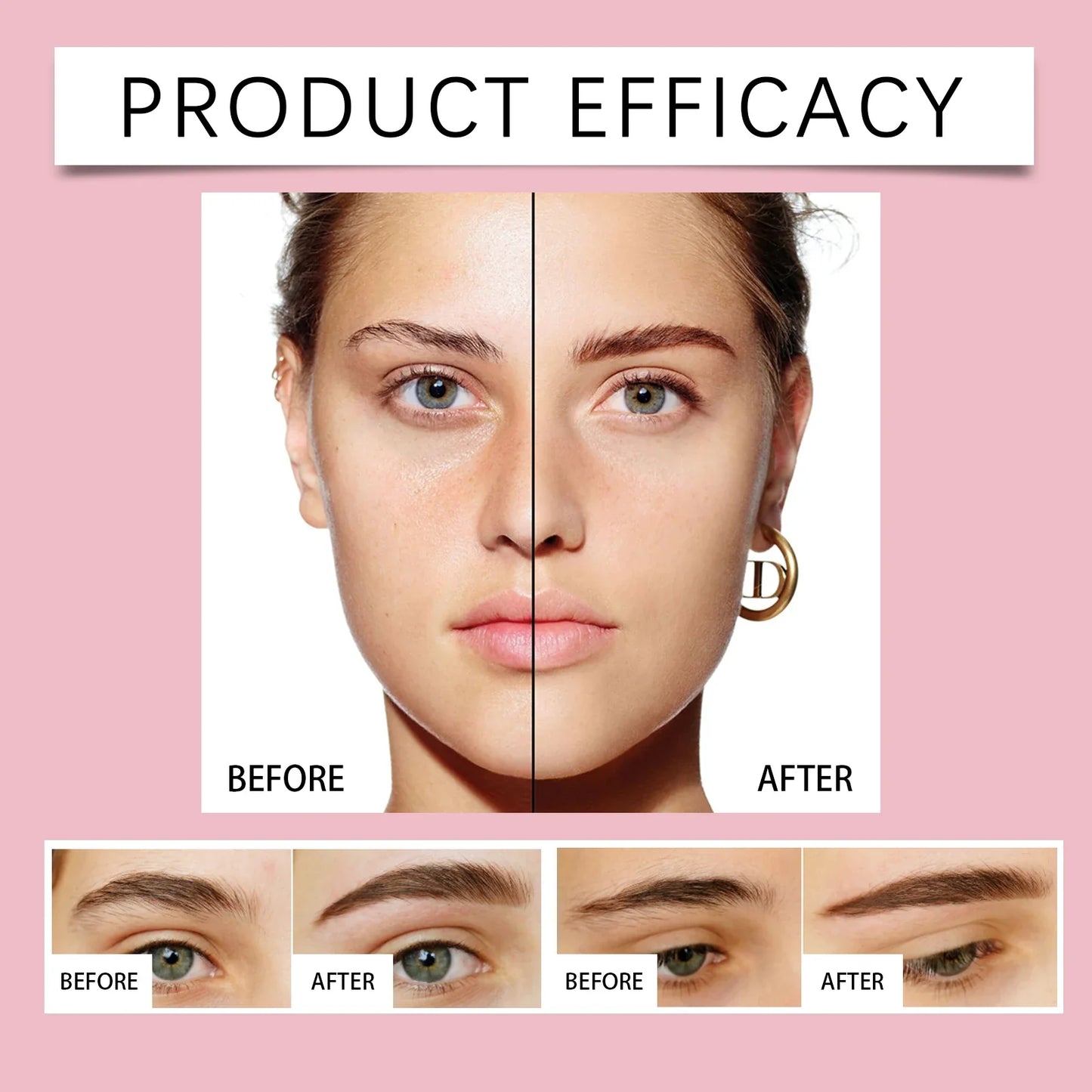 Eelhope Waterproof Eyebrow Tint Cream | Double-Ended Brush