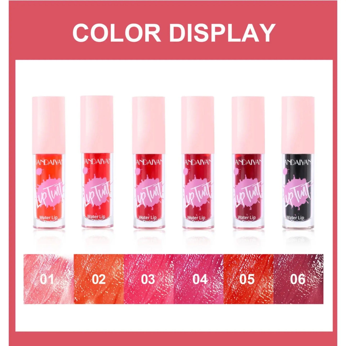 Handaiyan 6-Color Glossy Lip Stain & Cheek Tint | Long-Lasting