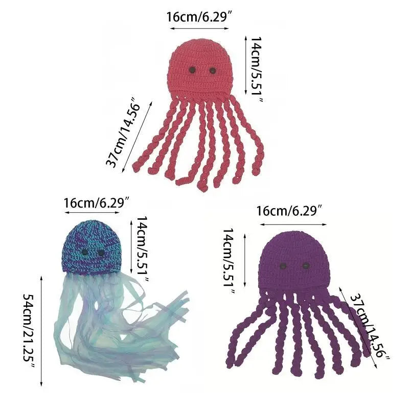 Newborn Octopus Crochet Hat | Baby Photography Prop 0–6M