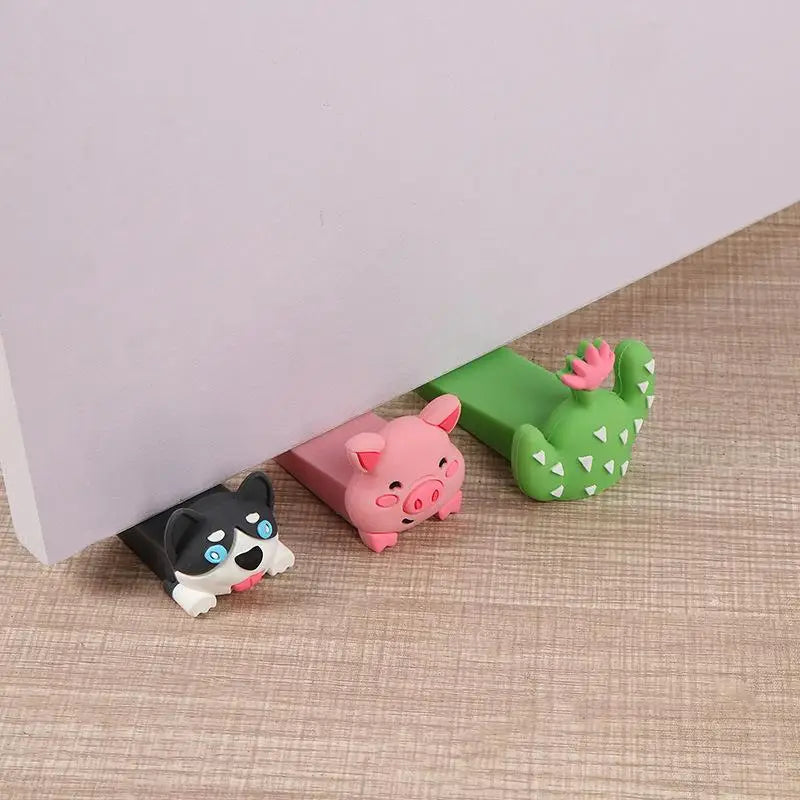 New 1pc Wedge Doorstops New Silicone Door Stop Reusable Shock Absorbent Block Anti-collision Stopper Home Door Doorstop Peaceful Pleasures Health and Wellness