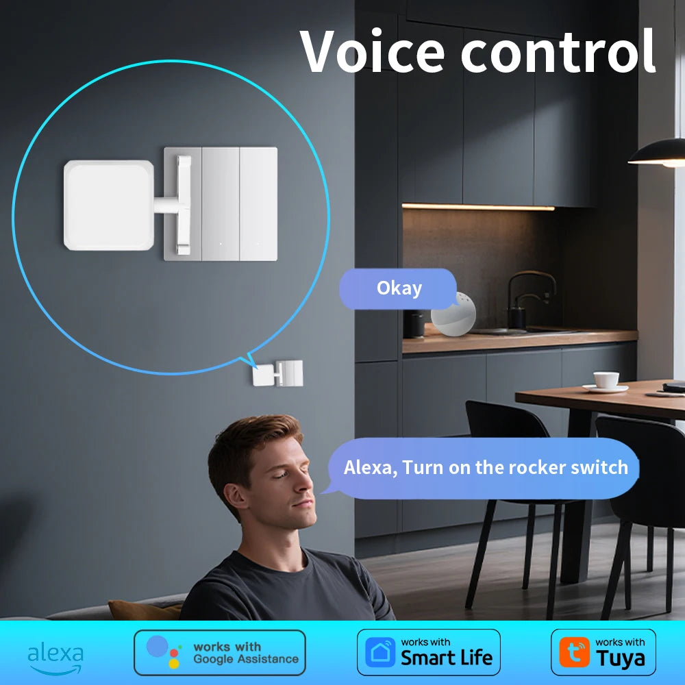 Tuya Bluetooth Fingerbot Robot Button Rocker Switch Remote Controller Press Robot Support Google Home Alexa Voice Assitant Peaceful Pleasures Health and Wellness
