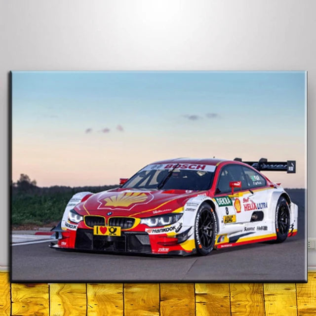 BMW M3 E30 Retro Supercar Canvas Wall Art Poster | Unframed