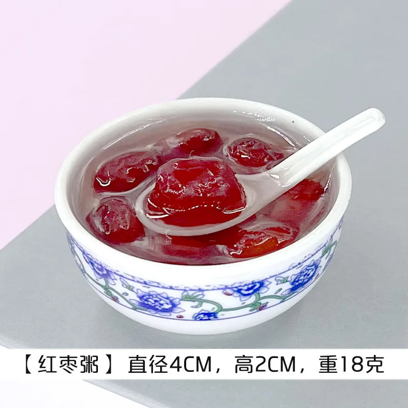 Miniature Chinese Desserts Dollhouse Bowl Food Mini Pretend Doll