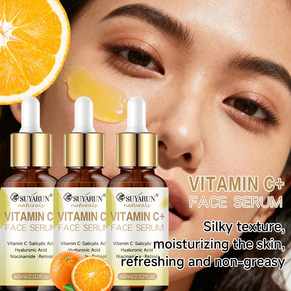 SUYARUN Vitamin C Facial Serum - Brightening, Antioxidant, Fade Dark Spots & Hydrating Treatment for Glowing Skin. Peaceful Pleasures Health and Wellness