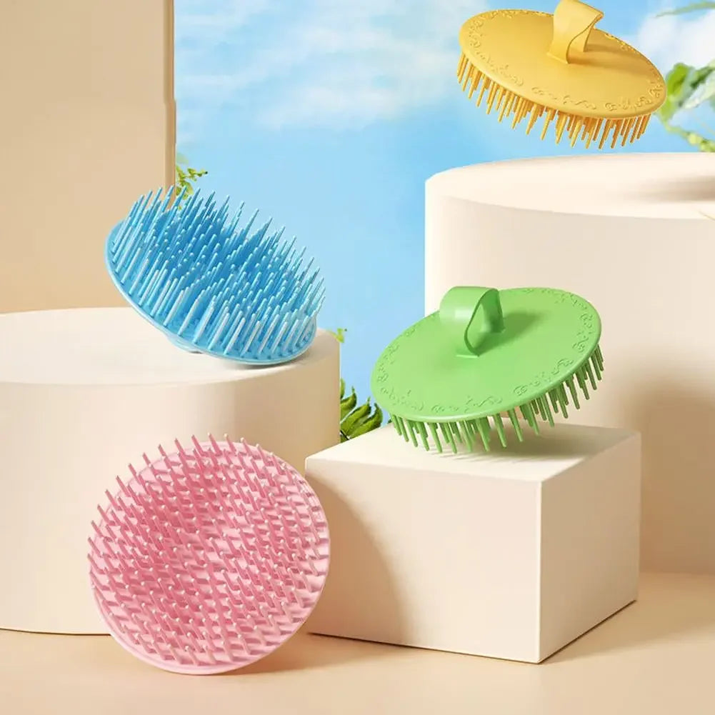 Hair Scalp Exfoliator Brush Dandruff Cleaning Brush Flexible Scalp Massager, Shower Shampoo Brush For Home Office, Travel & Pets Peaceful Pleasures Health and Wellness