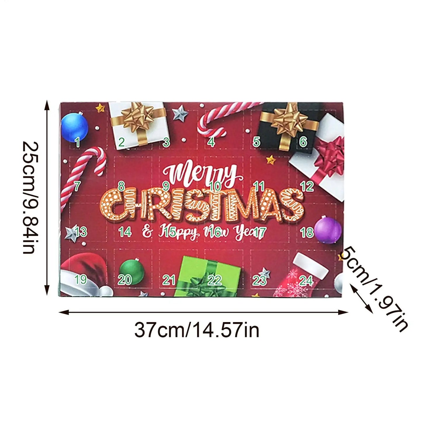 Christmas Advent Calendar Socks – 24 Days, 12 Pairs Unisex