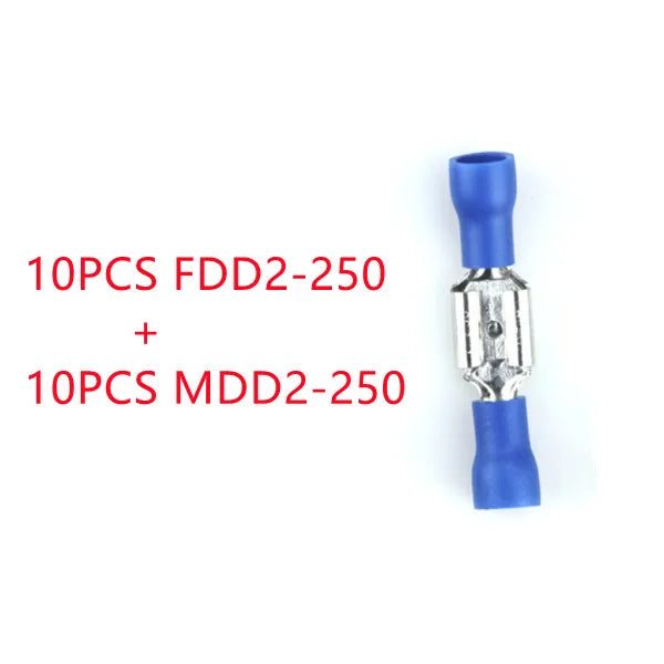 20pcs FDD MDD Female Male Insulated Electrical Crimp Terminal for 1.5-2.5mm2 Cable Wire Connector Peaceful Pleasures Health and Wellness 20PCS FDD and MDD