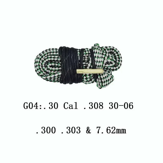 Tactical Cleaning Kit Hunting G01 To G04 Cleaner Barrel Caliber Rope 12ga 20ga .22 .223 .308 7.62x39 Strap Cleaning Kit Peaceful Pleasures Health and Wellness B