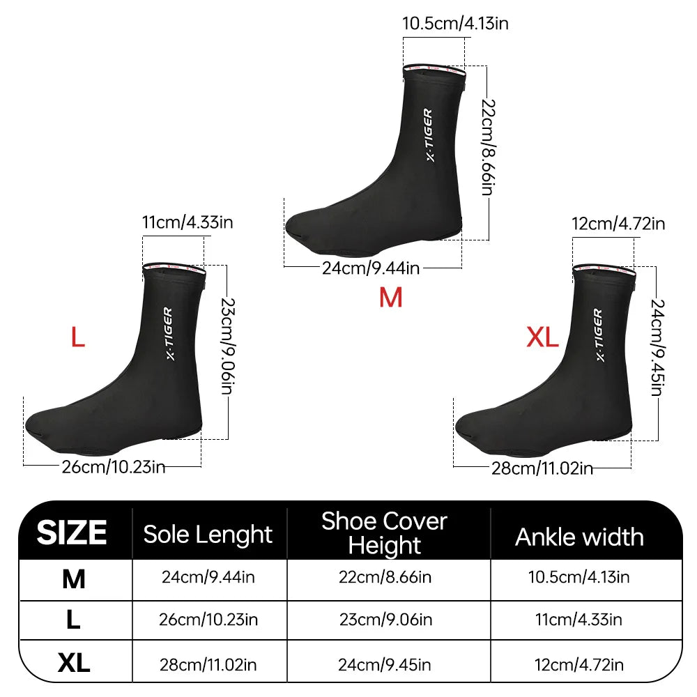 X-TIGER Winter Fleece Cycling Shoe Covers | Unisex Overshoes